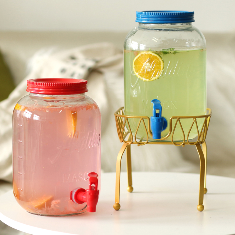 玻璃带龙头果汁罐可乐桶