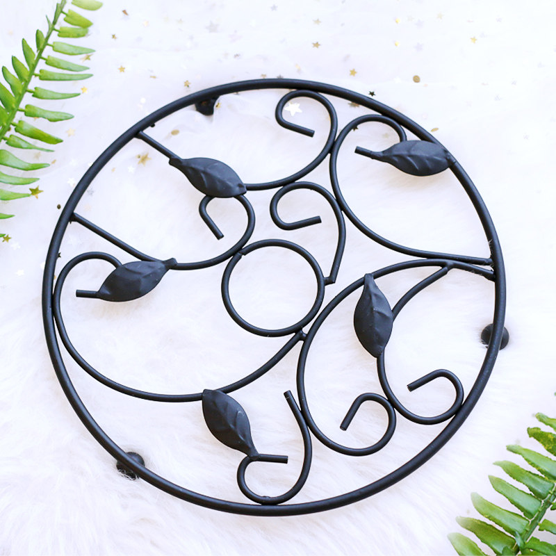 欧式防烫锅垫隔热垫家用圆形铁艺厨房锅架砂锅垫耐高温餐具托盘架