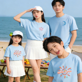 一家三口太阳花T恤幼儿园六一表演服套装 夏季 2026新款 亲子装 短袖