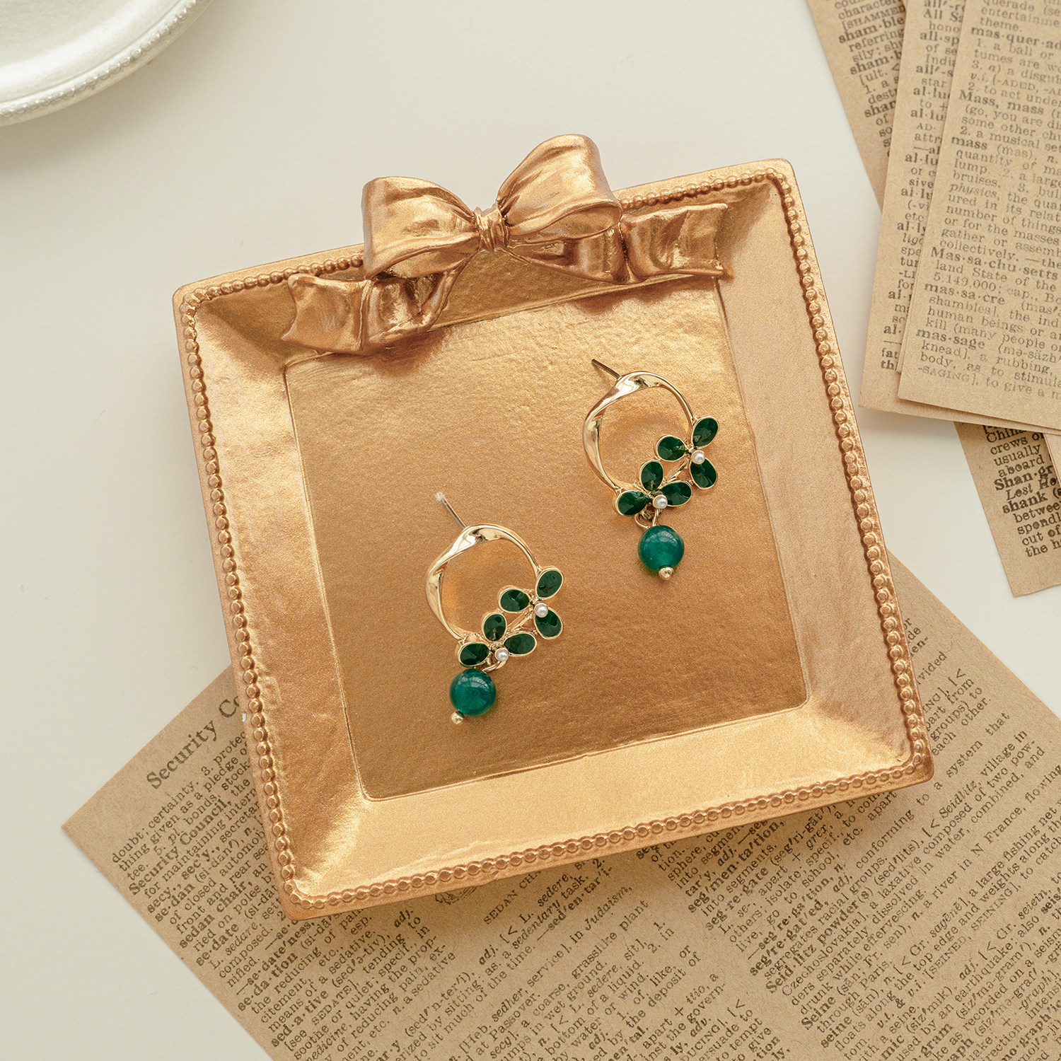 크리 에이 티브 쥬얼리 트레이 귀걸이 스탠드 링 목걸이 쥬얼리 라운드 디스플레이 디스플레이 스탠드 장식품 쥬얼리 사진 소품