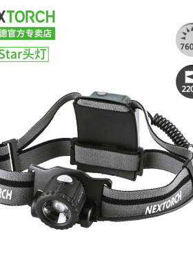 纳丽德myStar R变焦头灯可充电两用户外探险夜钓越野跑超亮强光0