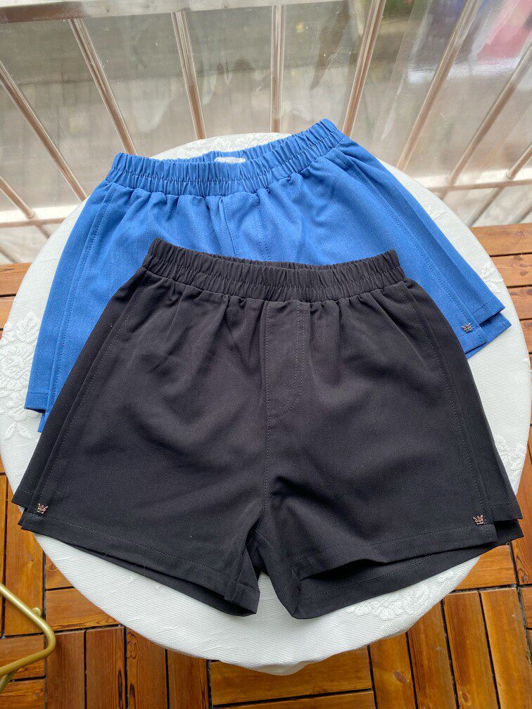 妮可贝贝夏季童装中童仿牛仔面料短裤女童百搭沙滩裤儿童运动短裤