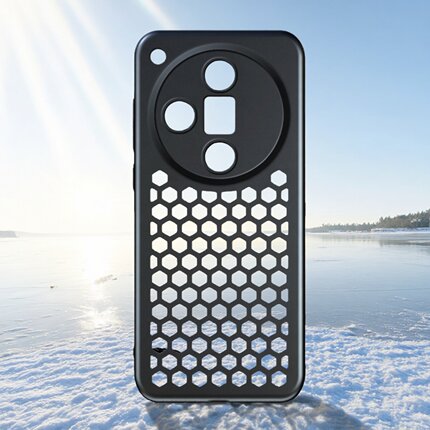 适用oppo findx7/x7ultra空心手机壳x6/x6pro散热透气x9/x9pro镂空孔洞x5超薄reno14软壳潮牌9/10pro+保护套