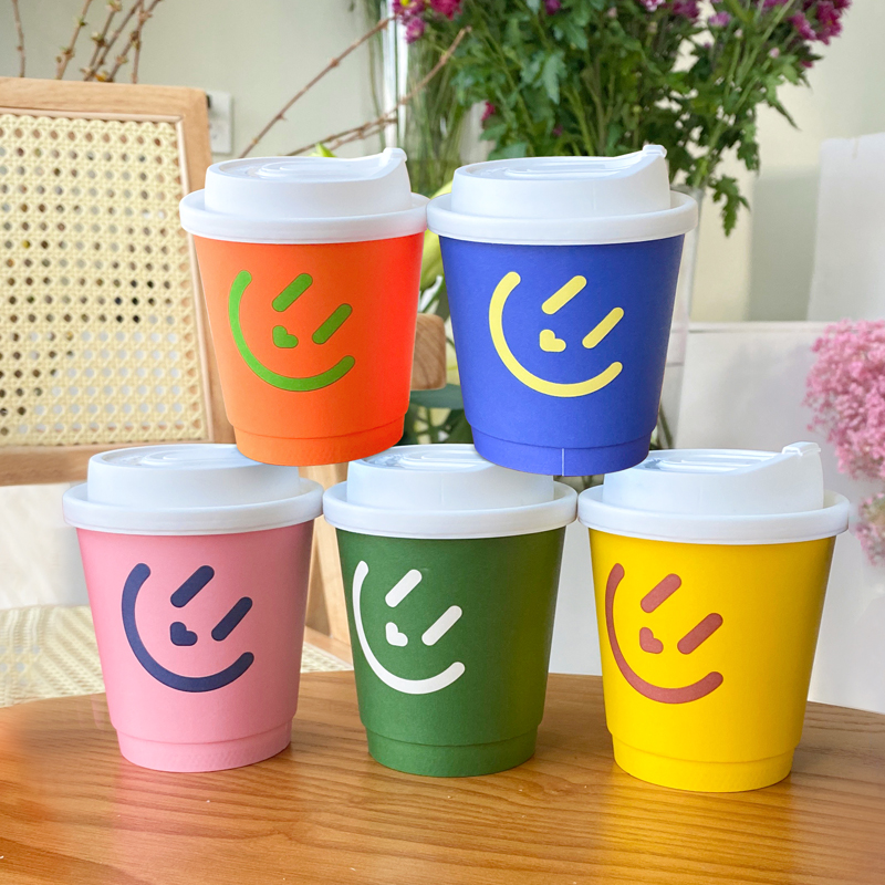 一次性纸杯中空隔热外卖打包