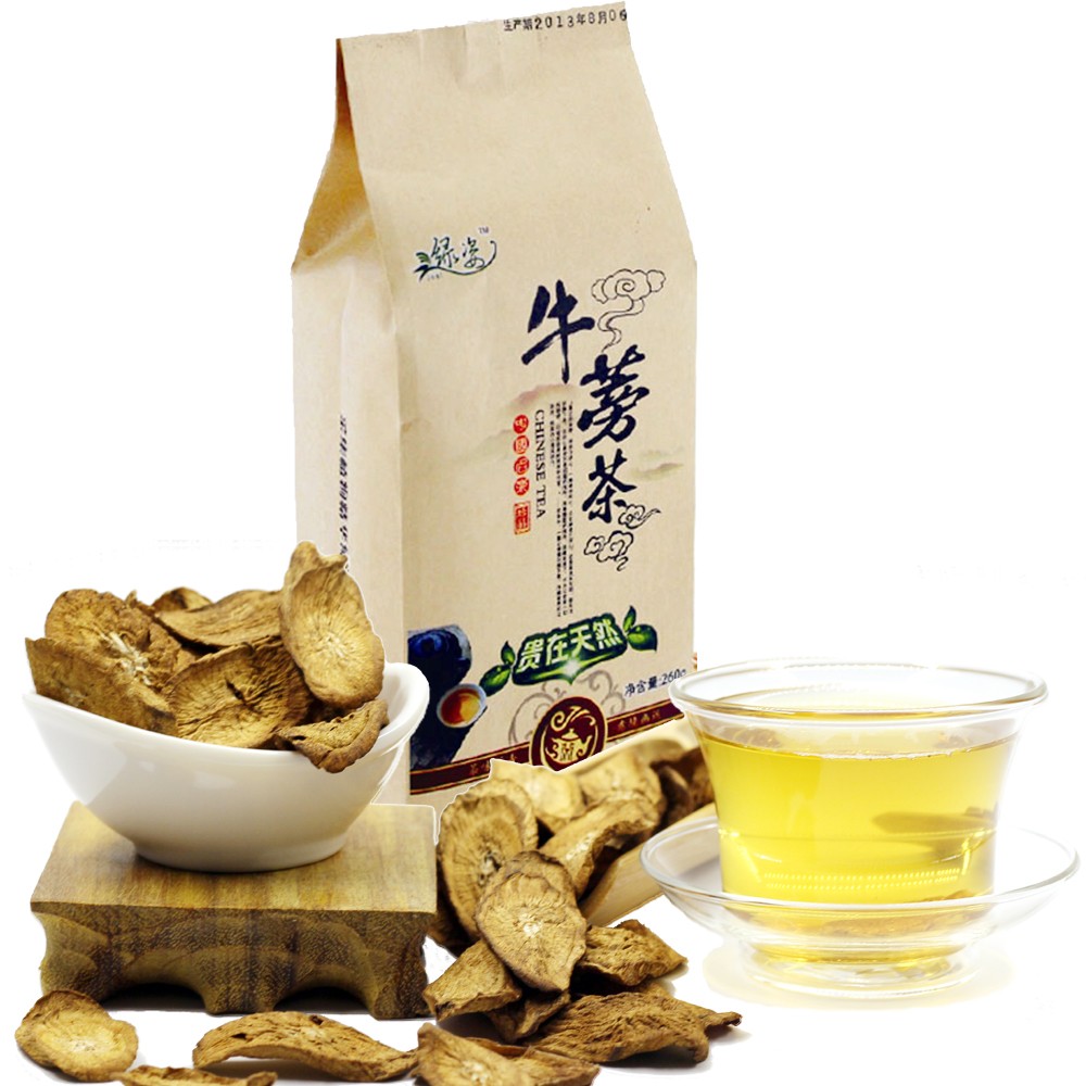 牛蒡茶2送1徐州黄金新鲜牛膀茶正品牛蒡根片干片520克苍山养生茶