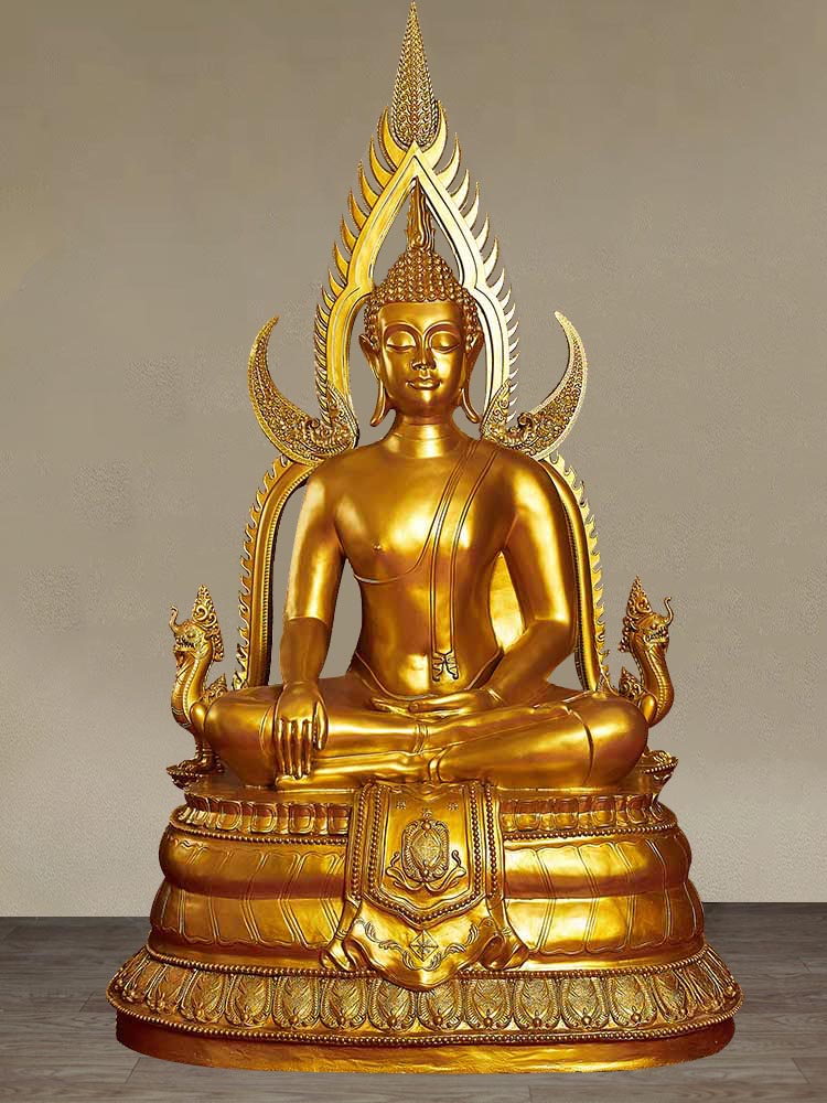 泰国佛像摆件泰式成功佛金色坐佛