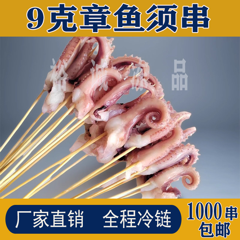 9克章鱼须串鱿鱼须串铁板串串烧烤半成品串油炸串涮锅串串香小串
