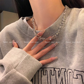 y2k甜酷辣妹项链女秋冬百搭高级设计感小众简约锁骨链ins风颈链潮