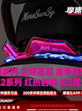 MSS摩速仕9号电动车N385C/M95C+ N/M系机械师2尾灯刹车灯APP可调