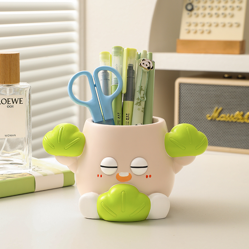 放青松笔筒桌面解压创意摆件礼物