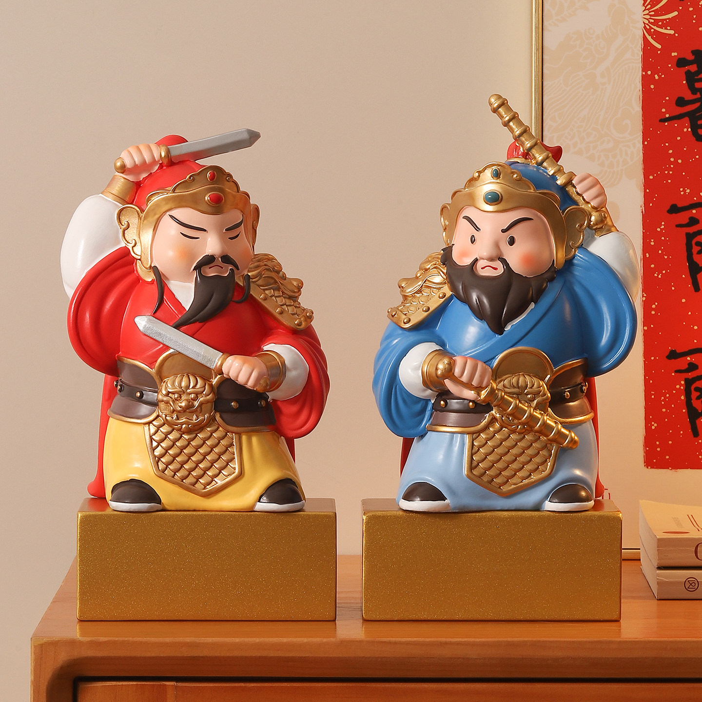 创意门神摆件入户玄关装饰摆饰搬家新房暖房乔迁之喜入宅礼物全套