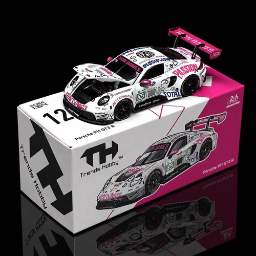 TH 1:64 保时捷 911 GT3R铁娘子勒芒24H 2025 合金汽车模型可开盖