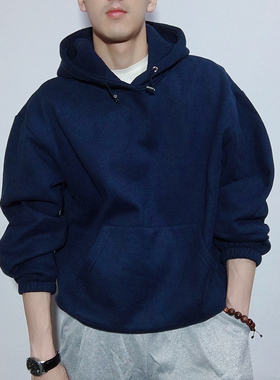 卫衣男连帽春秋设计感小众秋冬东大门oversize加绒全棉美式潮ins