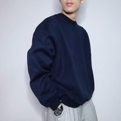 卫衣男圆领套头春秋设计感小众秋冬东大门oversize全棉美式 潮ins