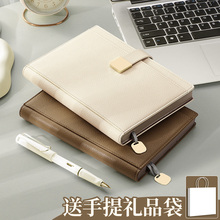 a5笔记本本子教师礼物皮面商务办公工作会议记录日记本2025年新款高颜值精致高档记事本套装礼盒定制可印logo