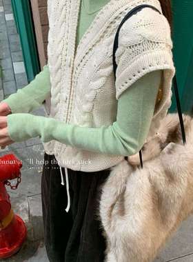 peanut花生家-爆款上线必拿麻花编织韩代针织马甲1295