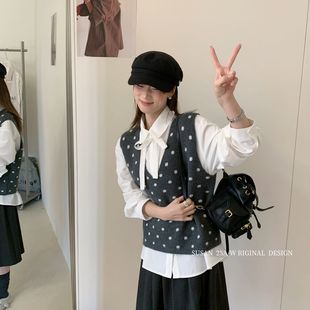 SUSAN 甜妹必入韩系叠穿温柔精致针织马甲2328s