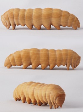 黄杨木毛毛虫儿童少年桌面摆件手玩把件潘家园热门推荐