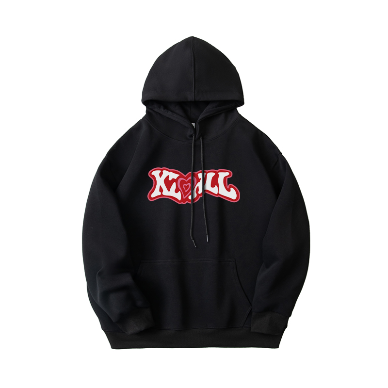 SMILE ISLAND 爱心拼图印花连帽卫衣 男女同款