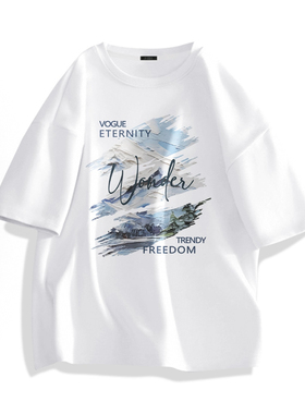 SMILE ISLAND 美式复古纯棉短袖休闲百搭t恤