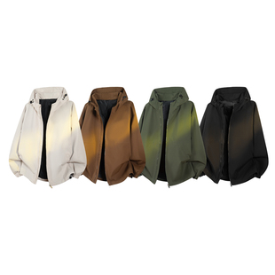 SMILEISLAND休闲风连帽夹克男春季宽松工装外套拉链