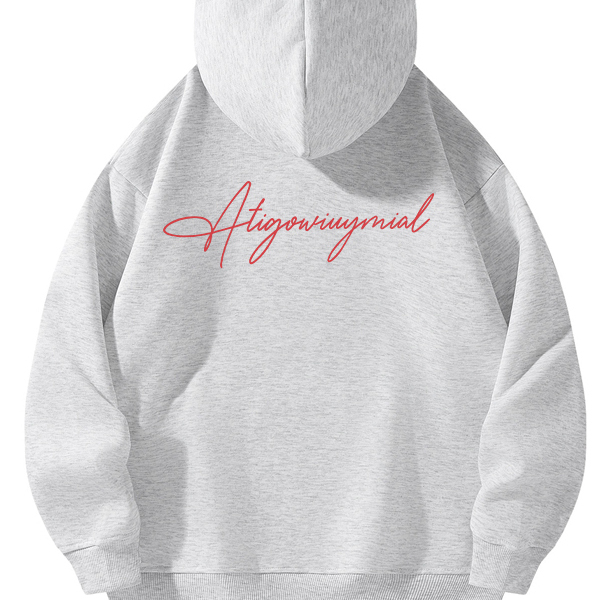 NOTTOMAD 美式复古字母印花连帽卫衣男女秋冬情侣外套