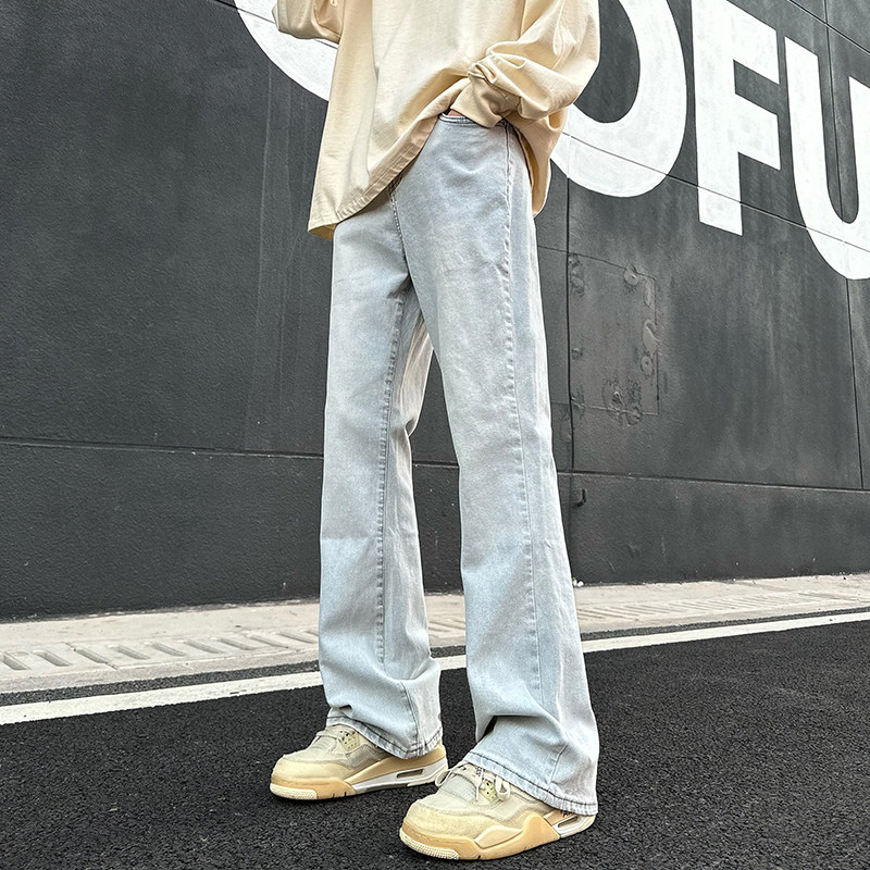 美式微喇牛仔裤