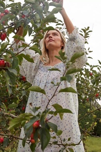 英系小众范Doen两穿一字领刺绣睡裙度假裙618活动款 不退换