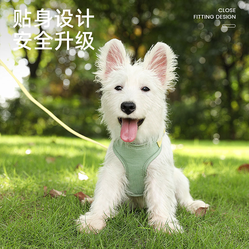 猫咪牵引绳防挣脱外出专用遛猫绳背心式猫链子小奶猫绳工字型