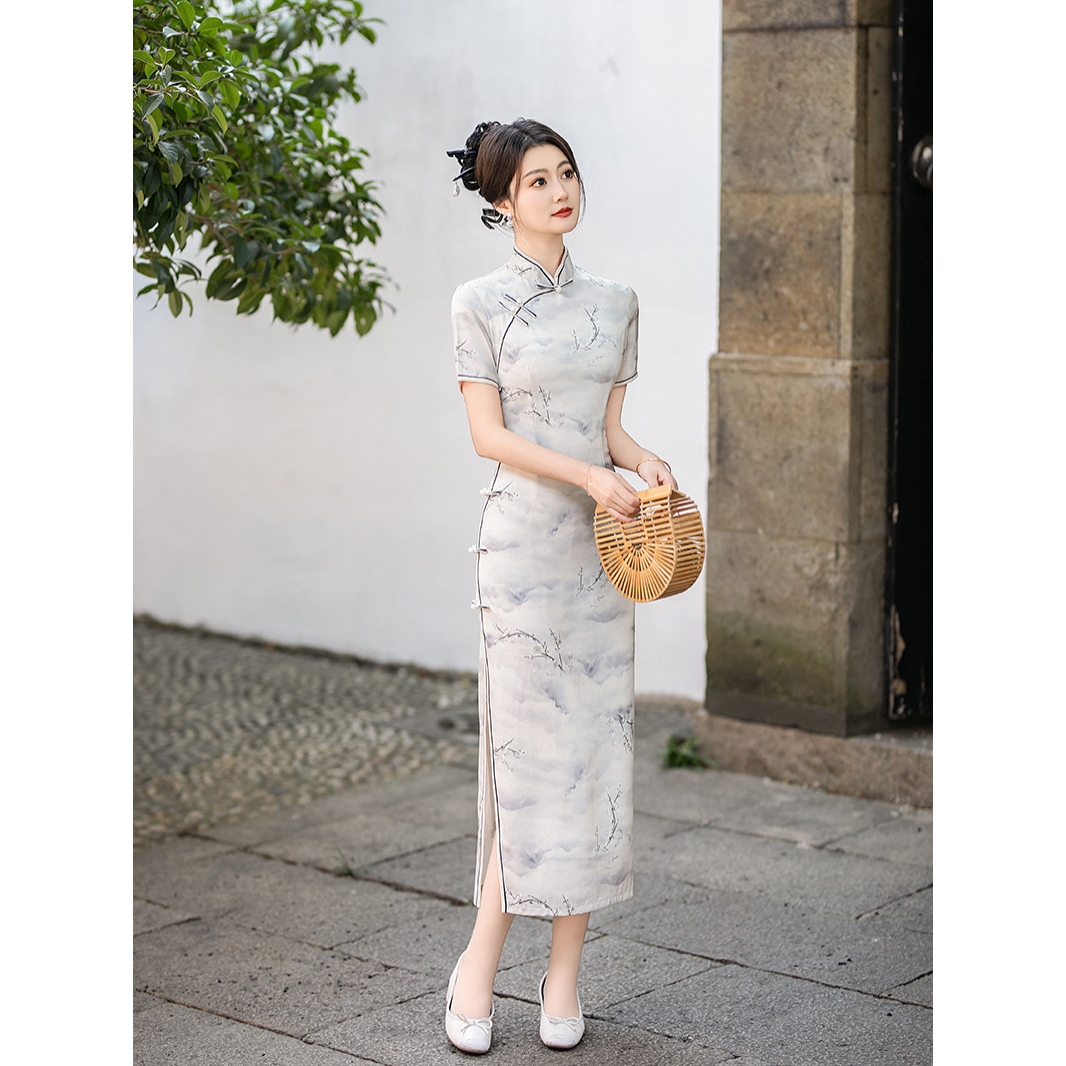 2025墨绿旗袍春季新款改良新中式敬酒服新娘订婚礼服日常可穿少女