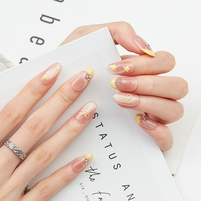 穿戴甲纯手工美甲2026新款高级感黄黑皮显白新娘拍婚纱照指甲贴片