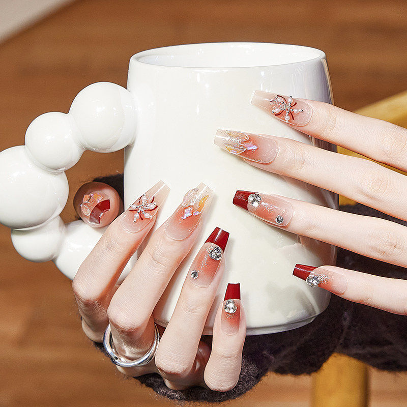 穿戴甲纯手工美甲2026新款高级感黄黑皮显白新娘拍婚纱照指甲贴片,彩妆/香水/美妆工具,穿戴甲/甲片,淘宝优惠券,粉丝福利购,淘宝优惠卷