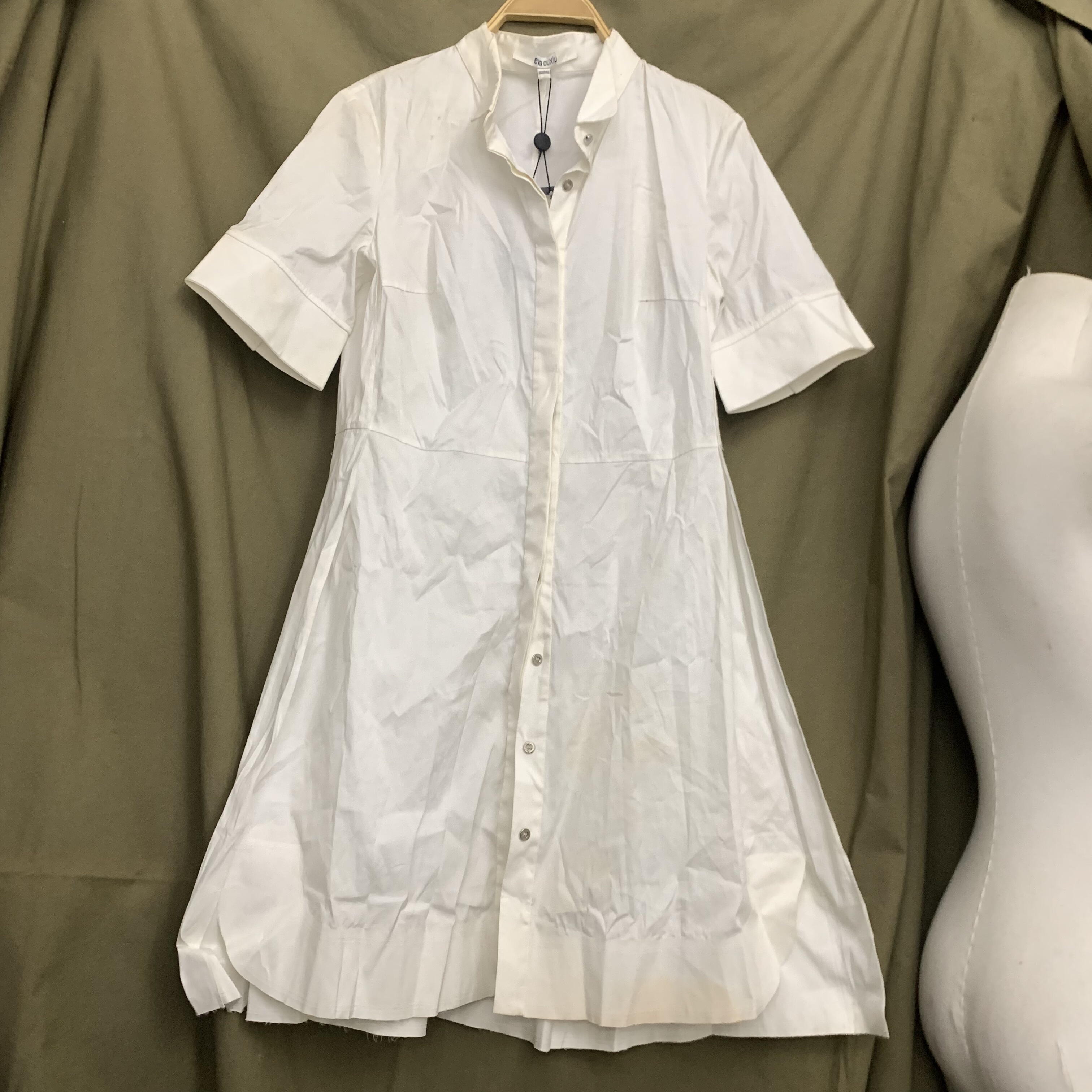 伊华欧秀专柜撤柜2025新款女装时尚百搭短袖衬衫连衣裙女裙子w52