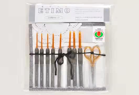 일본 직수입 TULIP 히로시마 ETIMO 황금 코바늘 세트[은가위 금가위]