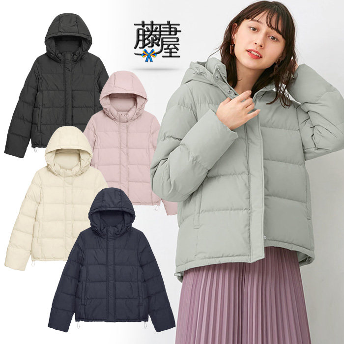 日本冬季百搭连帽棉服