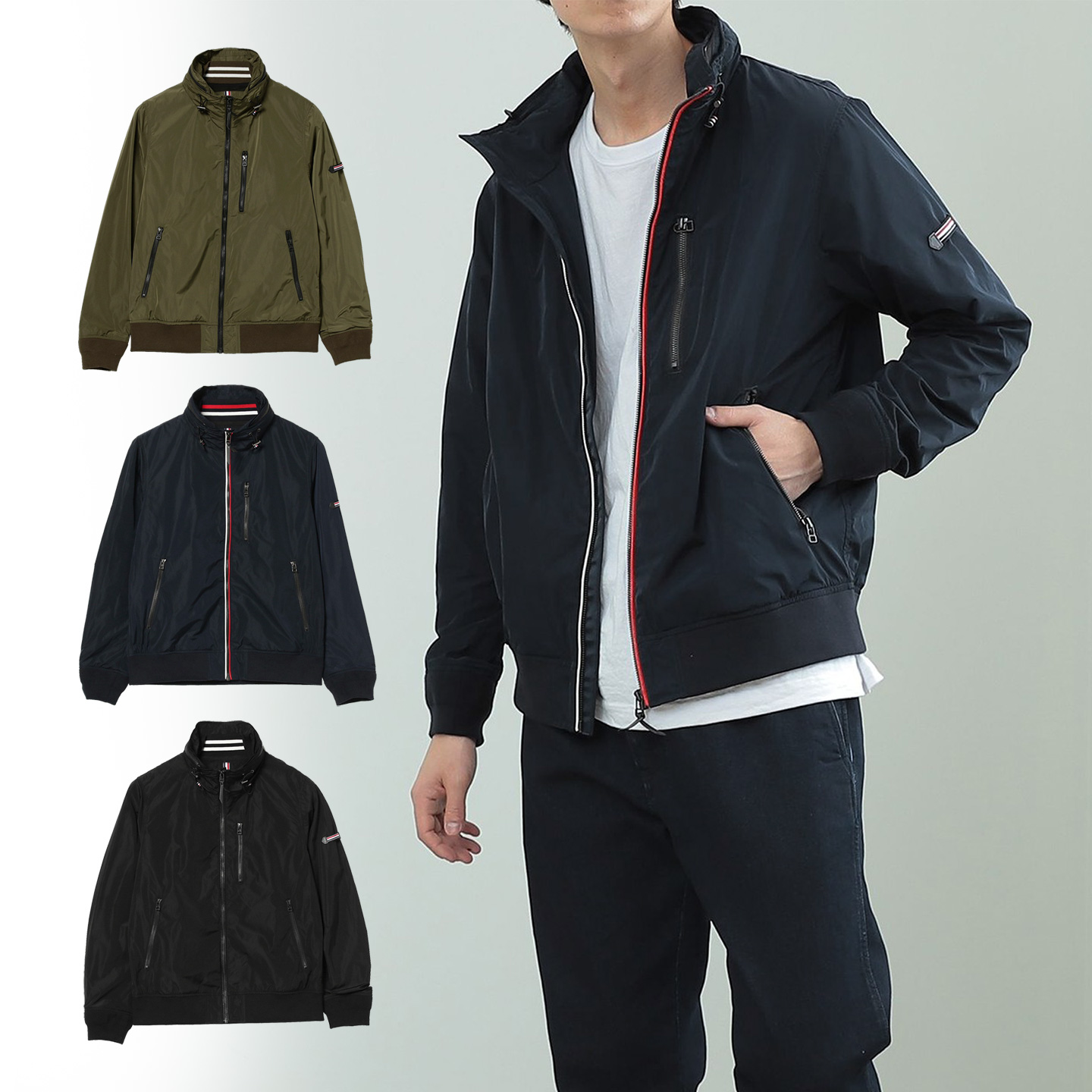 出口日本男春秋MA-1连帽夹克外套