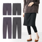 打底裤 出口日本外贸秋冬女双面微起绒保暖高弹轻盈八分 三分秋裤