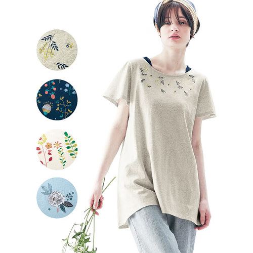 出口日本稍长款天竺纯棉短袖T恤