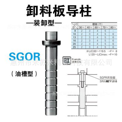 卸料板导柱 SGOR20-50/60/70/80/90/100/110/120代替米苏米ISUMI