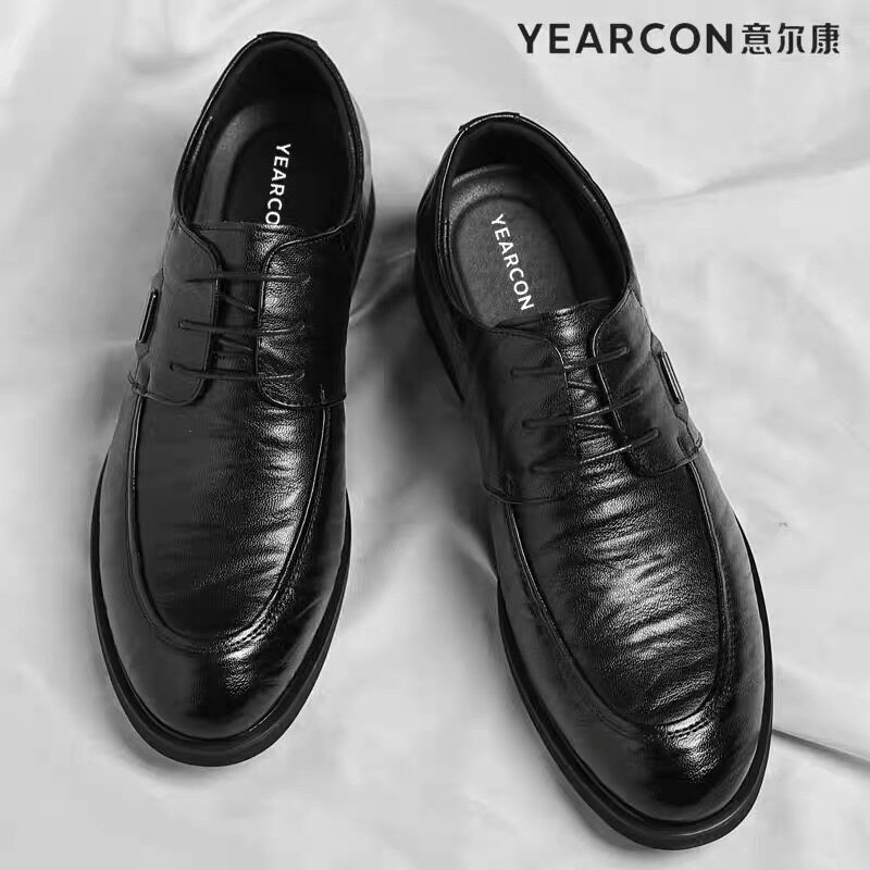 意尔康皮鞋男2026春季新款男士真皮软底商务休闲鞋韩版百搭通勤鞋