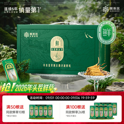 阿依舍新鲜头茬冬虫夏草鲜草礼盒