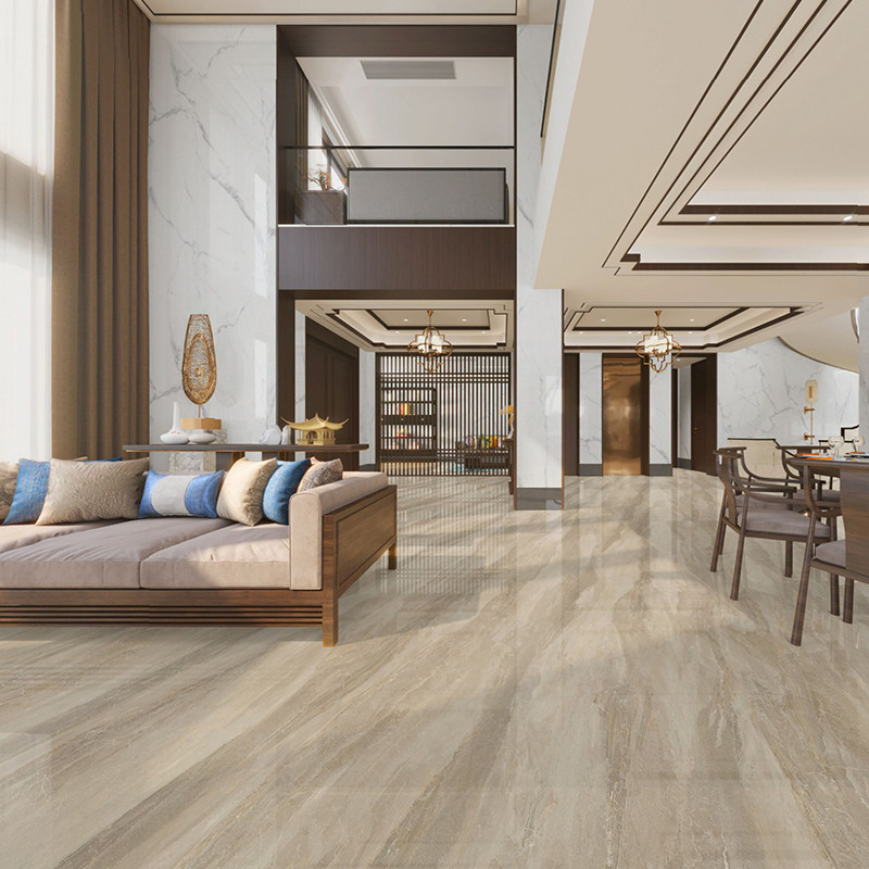 古罗马灰客厅地砖亮光连纹大理石瓷砖餐厅卧室灰磁砖750x1500