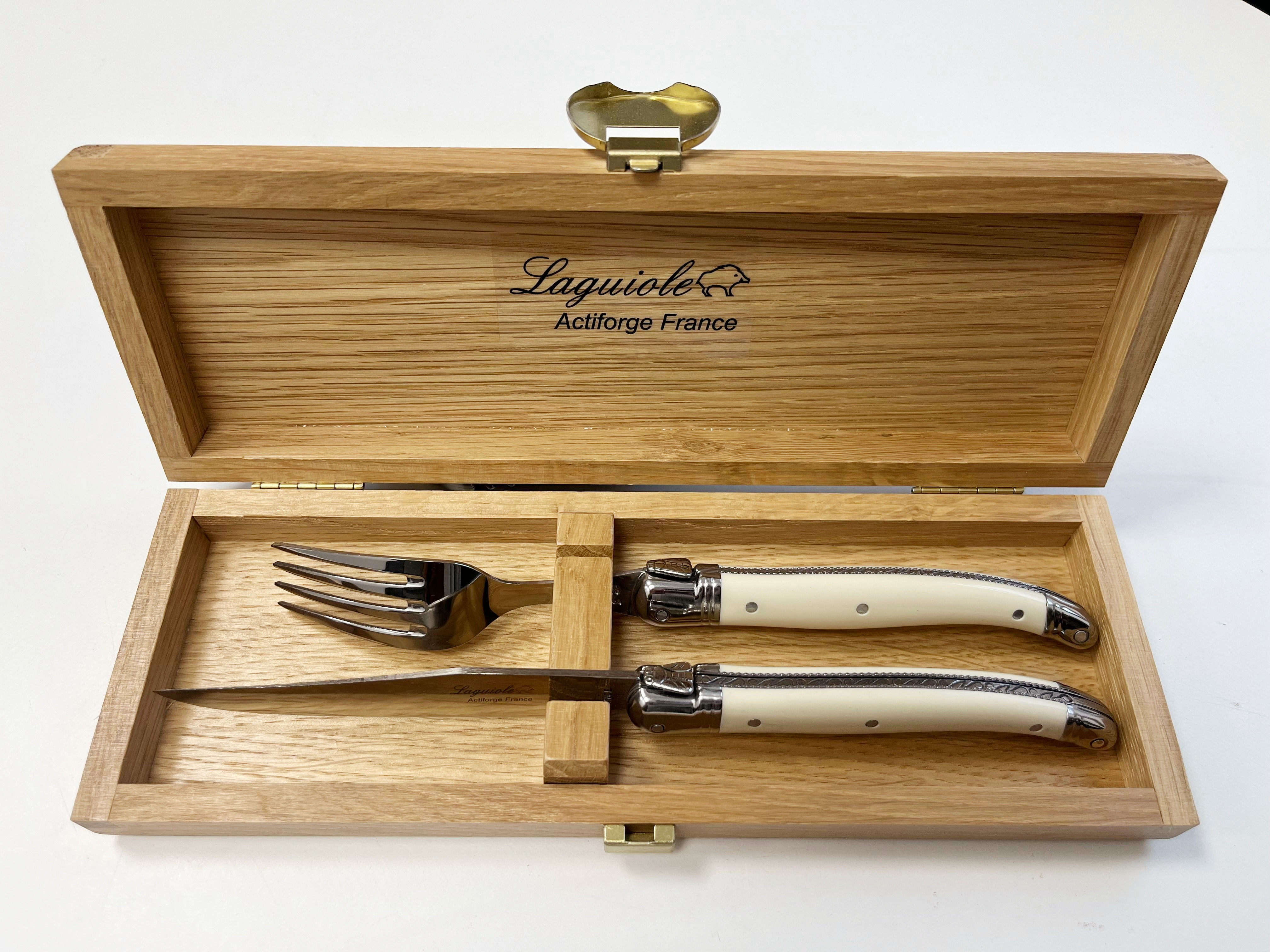 法国laguiole拉吉奥乐不锈钢牛排餐刀叉勺套装 尊贵树脂/有机玻璃