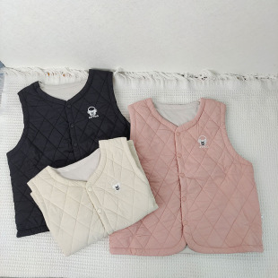 清仓不退换儿童夹薄棉保暖马甲120-170童装 秋冬内外穿男童女童