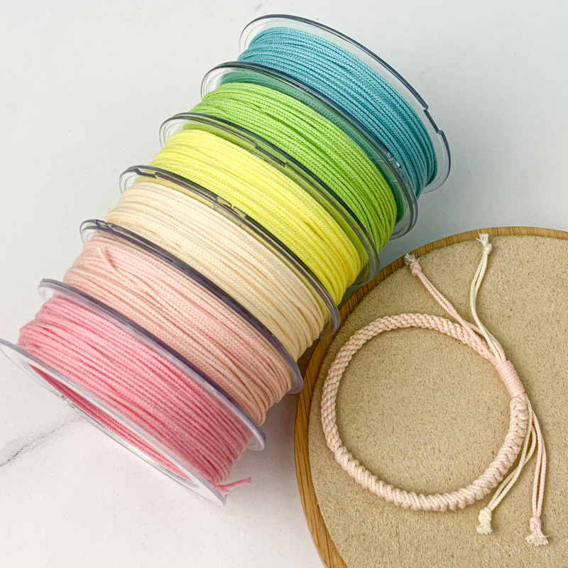 马卡龙色泰国手绳编织棉绳1mm线
