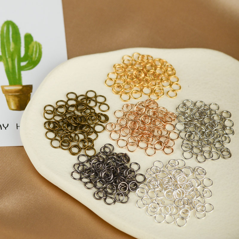 手作开口圈银色18k金玫瑰金配件