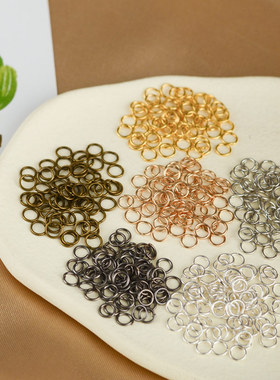 手作开口圈 银色18k金玫瑰金手链挂件配件diy包扣迷你金圈吊坠o圈