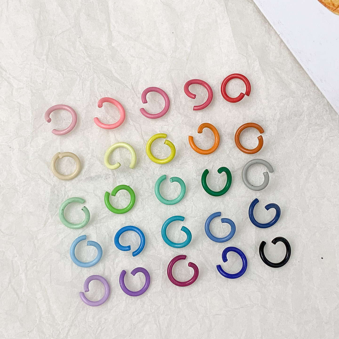 32色8mm彩色烤漆金属开口圈配件