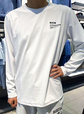 匹克圆领长袖T恤男2025秋新款时尚潮流休闲运动长袖t恤 F6233321