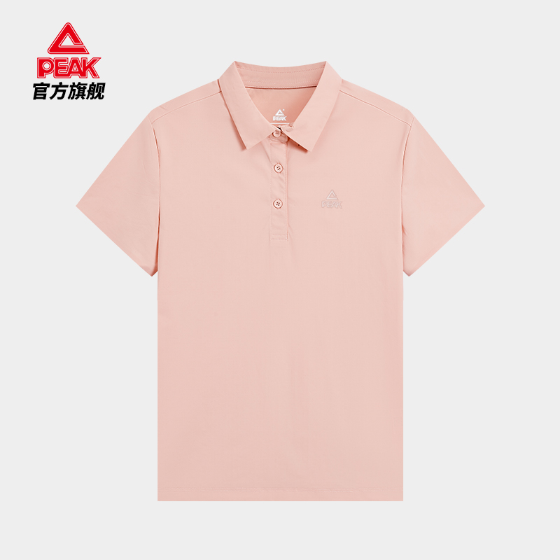 匹克短袖翻领T恤2024夏女